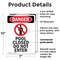 Signmission Pool Closed Do Not Enter Danger Sign, Plastic, 7in W x 10in L, 2PK OS-2PACK-DS-P-710-V-1636 - alternate 6